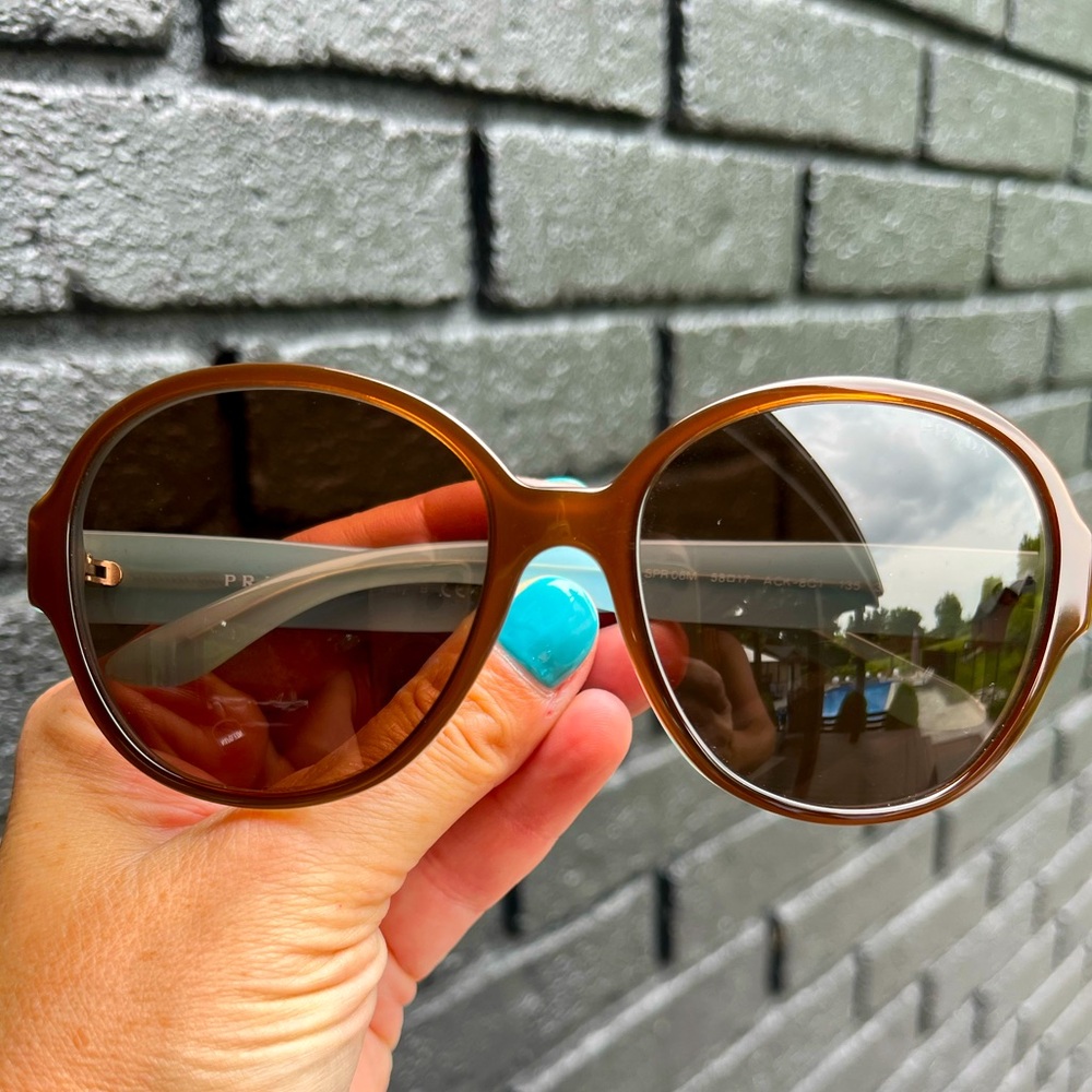 VINTAGE PRADA Sunglasses with “Tiffany Blue” interior-original case & dust cloth
